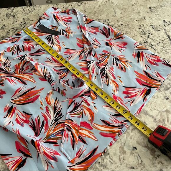 Lane Bryant Light Blue Tropical Floral Skirt Plus Size 26 NWT - Picture 15 of 15